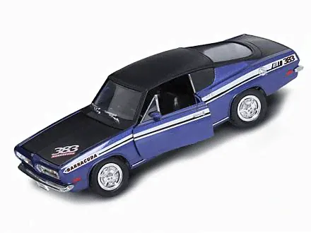 Автомобиль 1969 года - Плимут Barracuda, масштаб 1/18-0